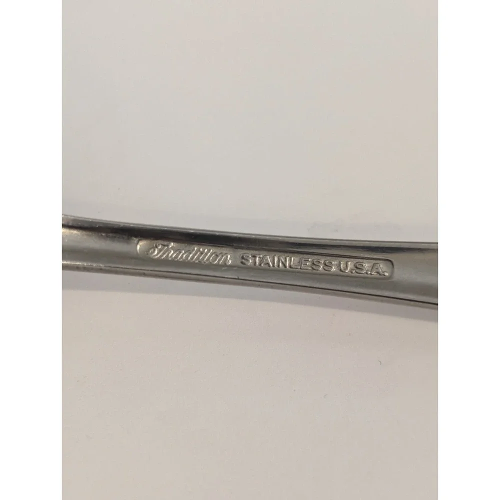 Sears Roebuck Tradition Stainless SRS13 Slotted Serving Spoon Flatware 8.5